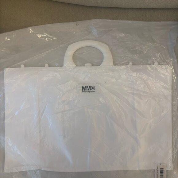 MAISON MARGIELA MM6 PVC Shopping Tote Handbag - Picture 2 of 7